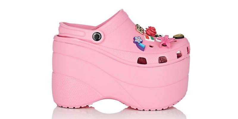 Balenciaga Platform Crocs in Pink and Tan | Hypebeast