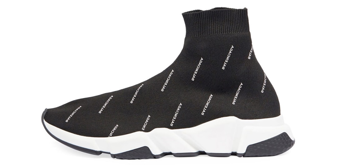 balenciaga allover logo speed trainer