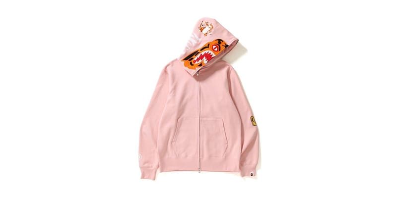 Bape pink zip online up