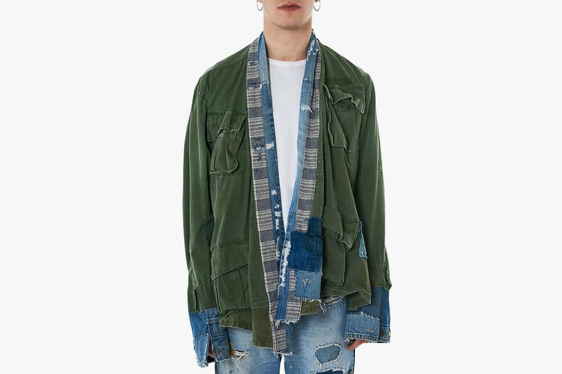 Greg Lauren Army Jungle Denim Kimono Jacket | Hypebeast