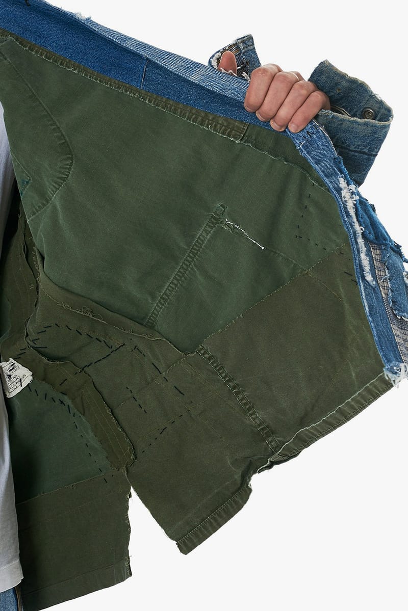 Greg Lauren Army Jungle Denim Kimono Jacket | Hypebeast