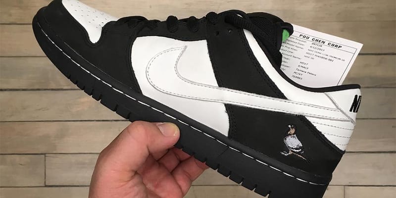 Nike dunk store low black pigeon