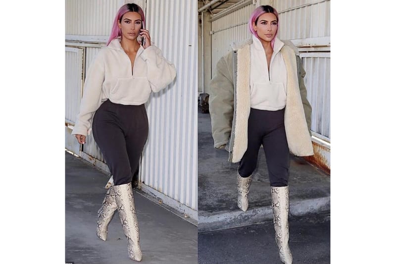 Kim kardashian in hot sale yeezy 7