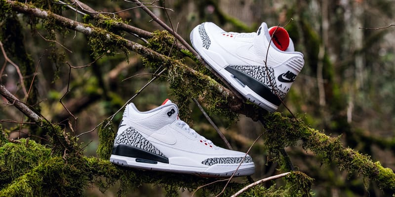 Jordan 3 white red 2018 sale