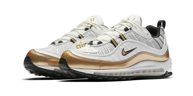 Air max on sale 98 gold white