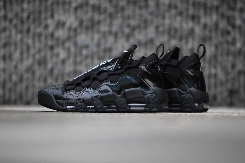 nike air more money navy blue