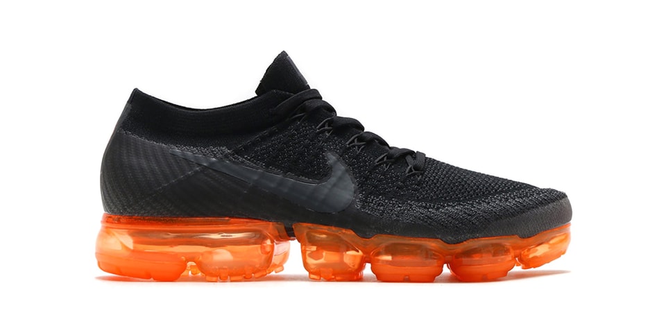 nike vapormax orange and black