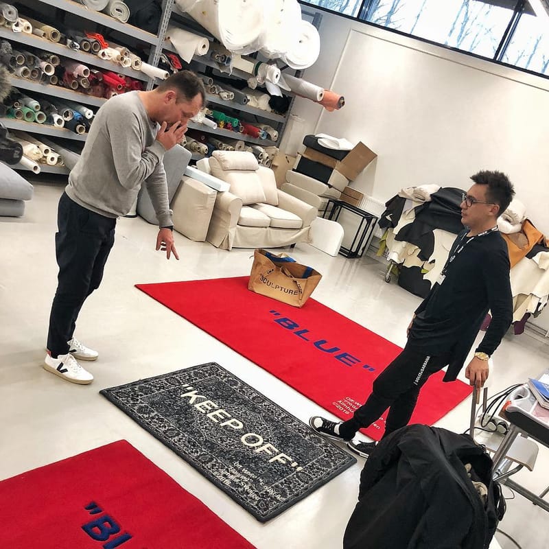 Off White x Ikea Collaboration Rug Hypebeast