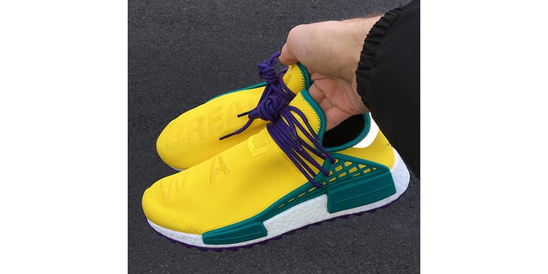 Nmd purple and yellow best sale