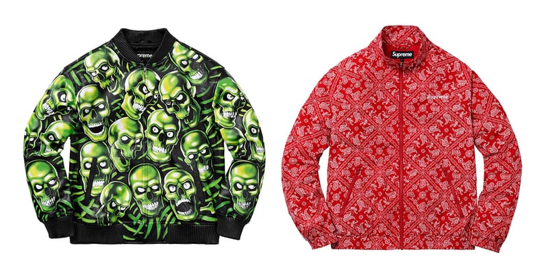 Supreme green cheap skull jacket