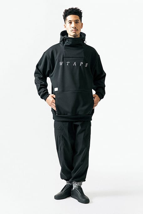 W)taps - 18aw 2018 WTAPS 刺繍 サテン プルオーバー ブラック S