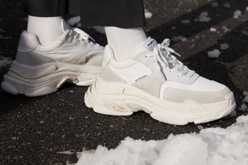 balenciaga triple s white new