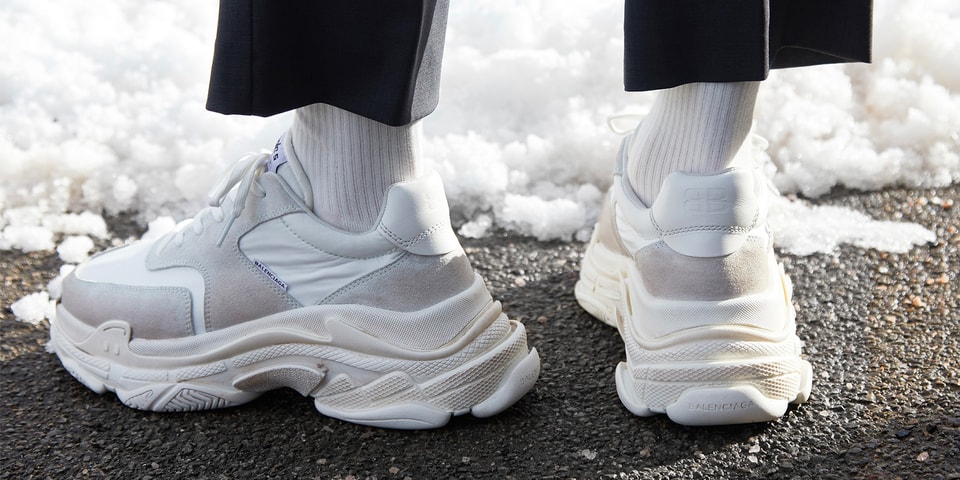 balenciaga triple s white new
