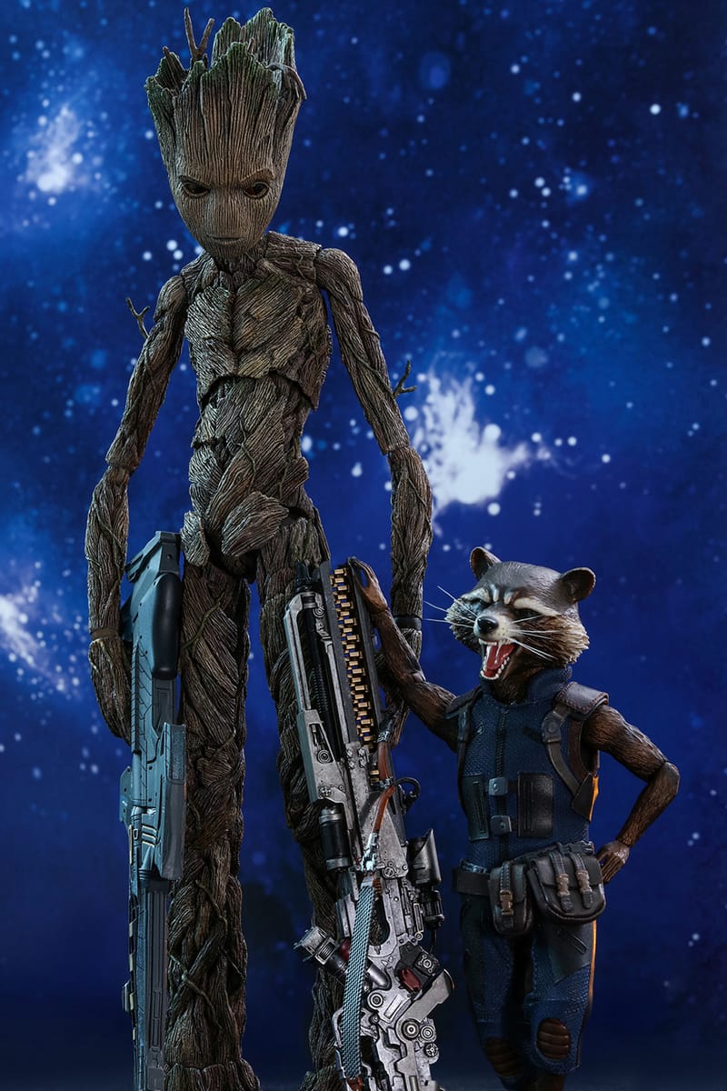 Hot toys rocket store and groot infinity war