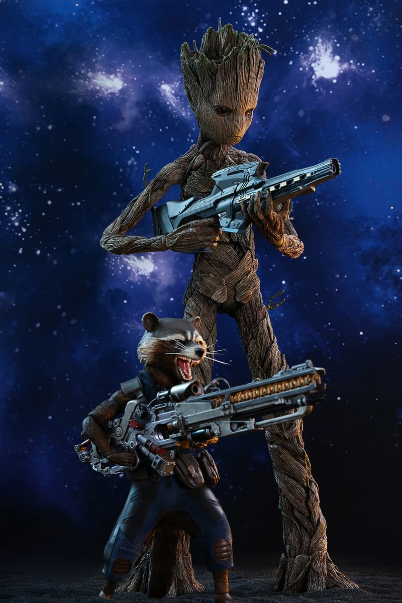 Hot toys groot and rocket hot sale infinity war