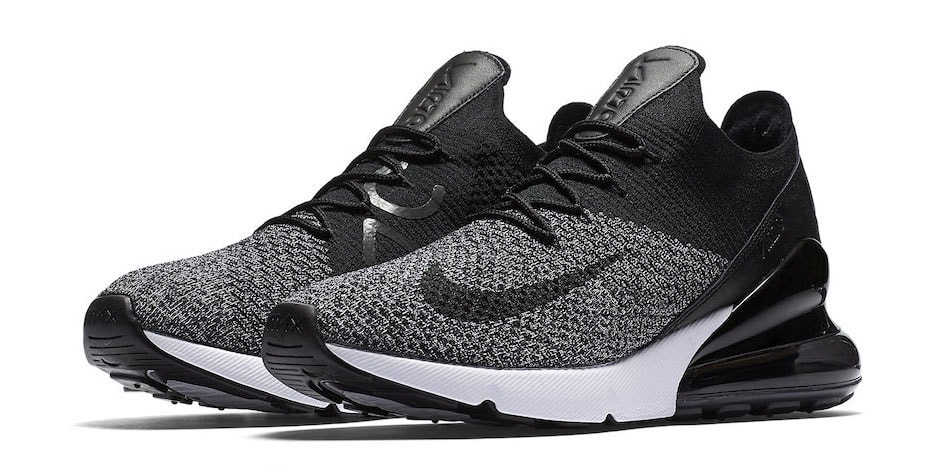 nike air max 270 flyknit oreo mens
