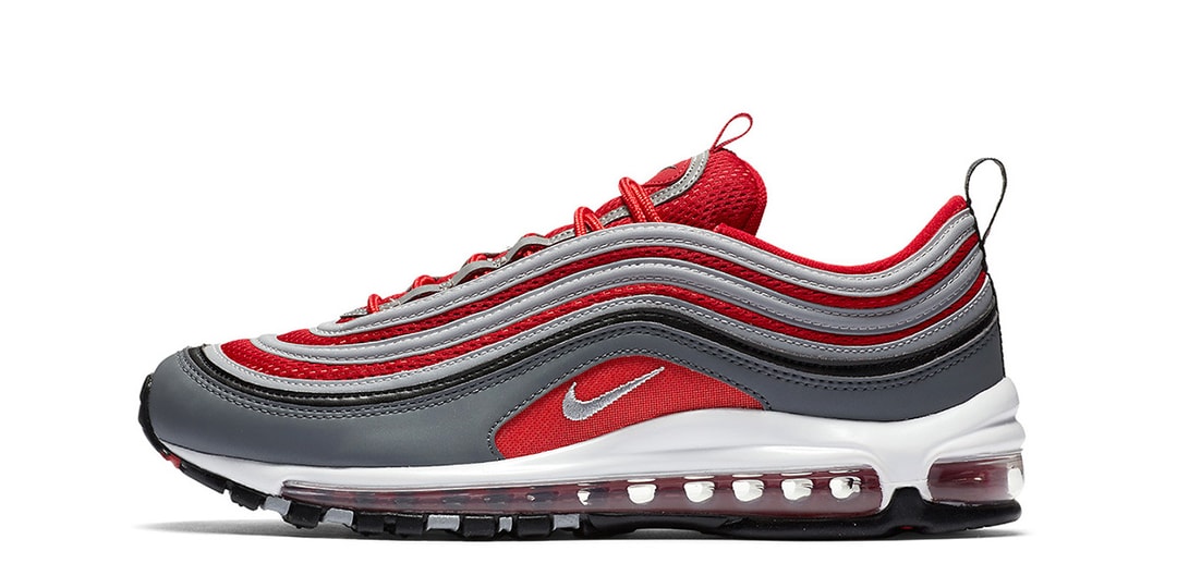 97 air max grey and red