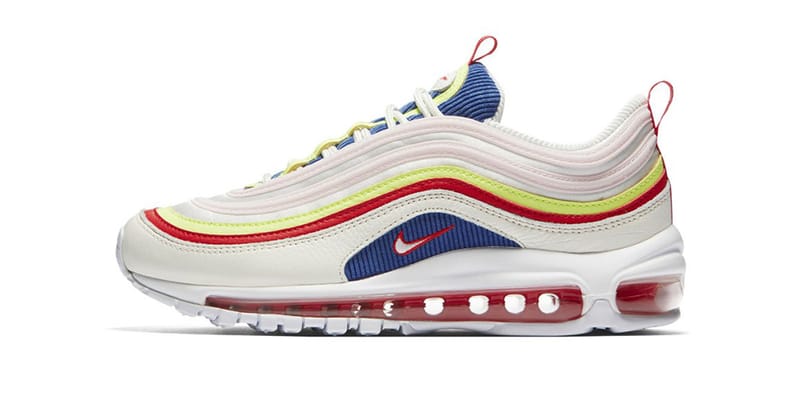 Red white blue and yellow nikes on sale