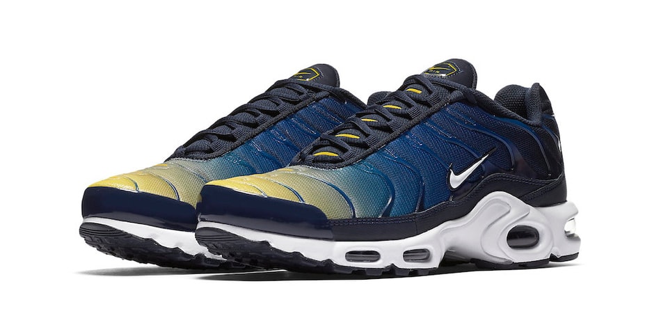 blue and yellow nike air max