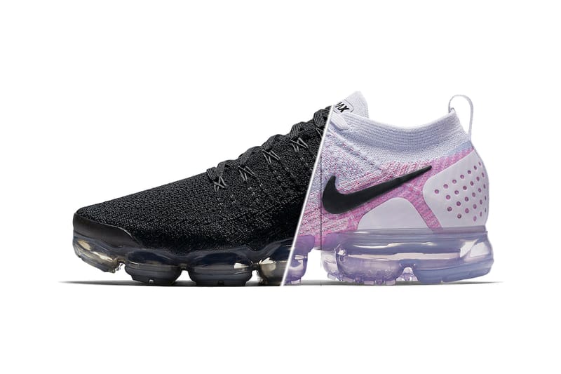 Nike air vapormax flyknit 2 white black store hydrogen & pink