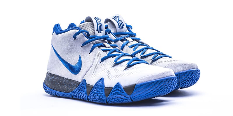 Kyrie 4 store blue and white