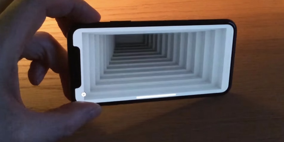 Посмотрите на эту оптическую иллюзию с помощью iPhone X и отслеживания лица