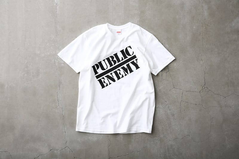 Supreme x public outlet enemy tee