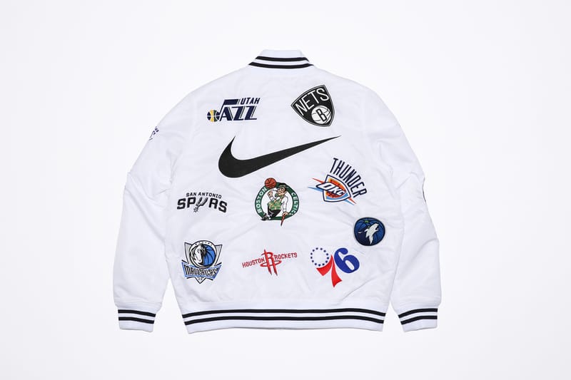 Nike x supreme x nba college jacket sale