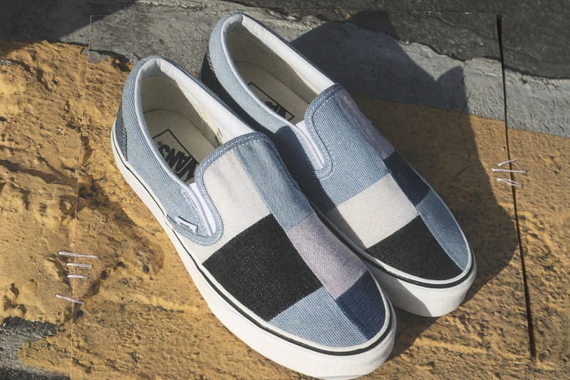 vans slip on patchwork denim