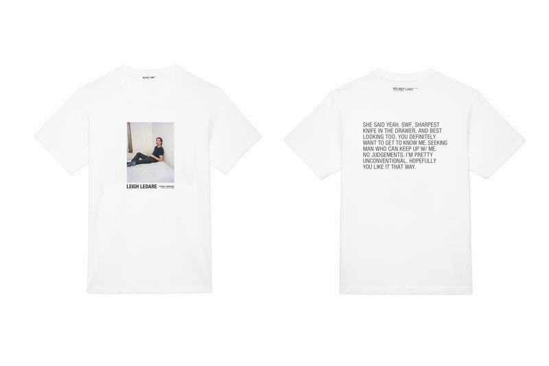 Helmut Lang Leigh Ledare Artist Series T-Shirts | Hypebeast