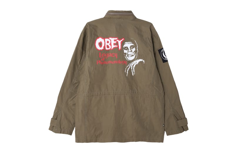 Obey misfits shop leather jacket