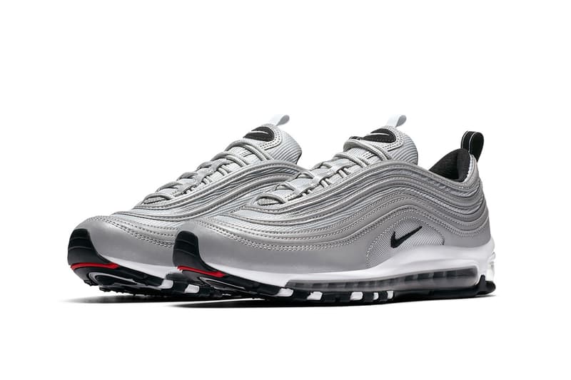 Nike Air Max 97 Gs Running Shoes White Black Persian Violet