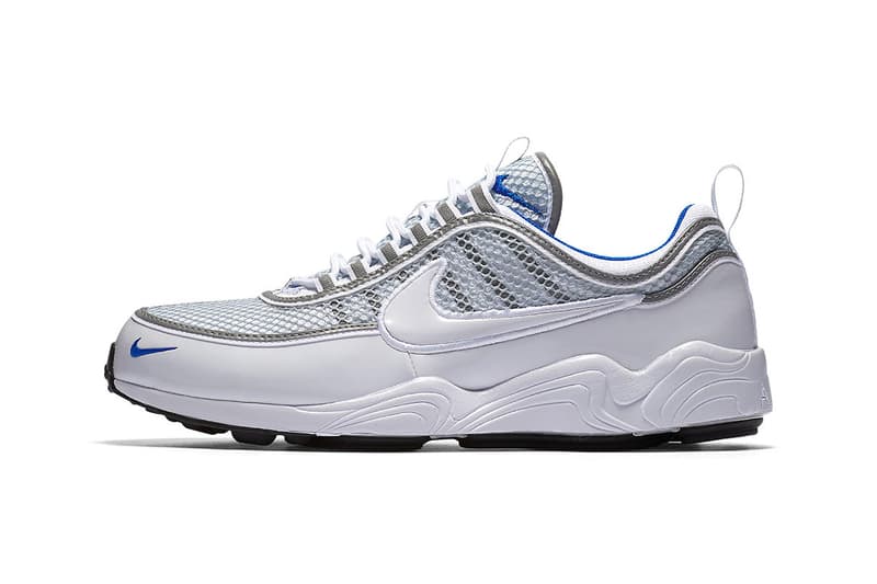 nike spiridon blue and white