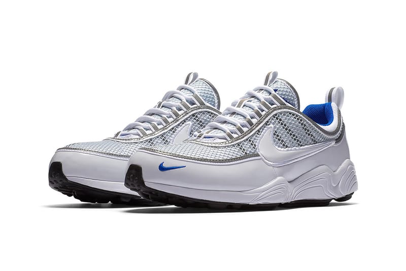 Nike spiridon blue and on sale white