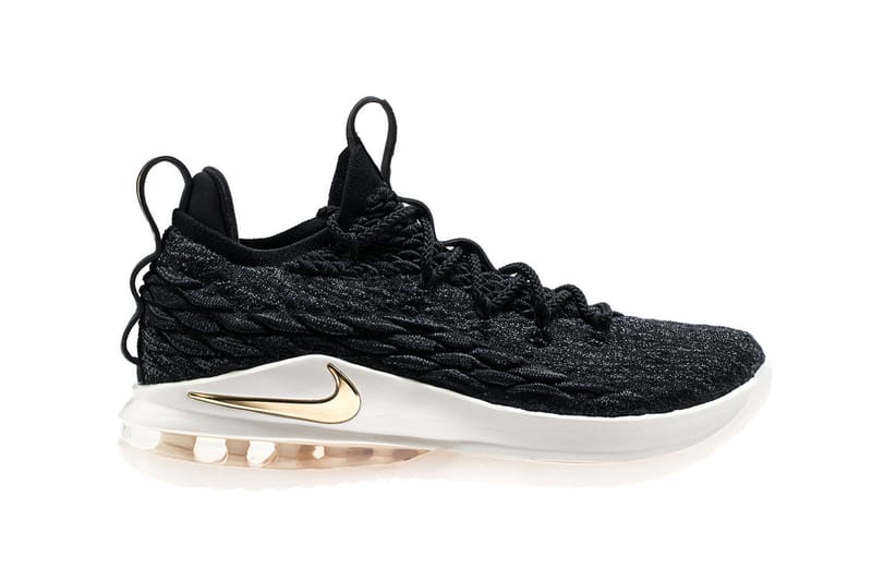 Lebron 15 sale black metallic gold