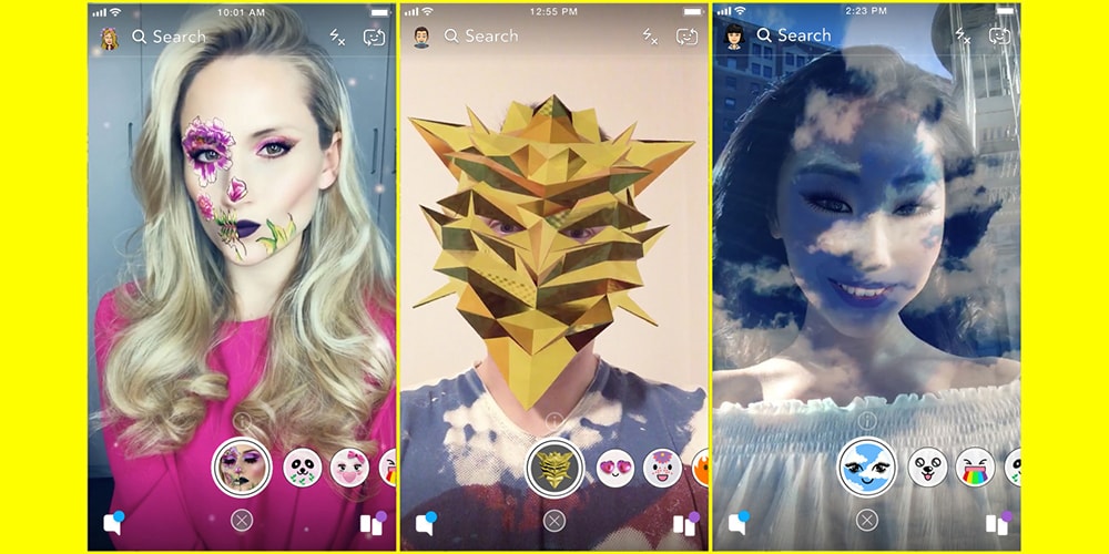 Теперь вы можете создавать собственные фильтры для лица Snapchat