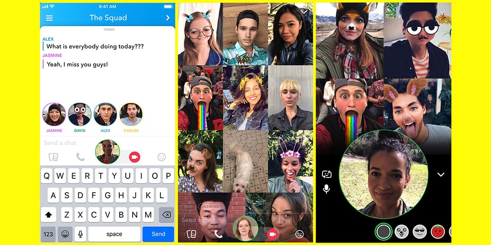 Snapchat представляет групповой видеочат