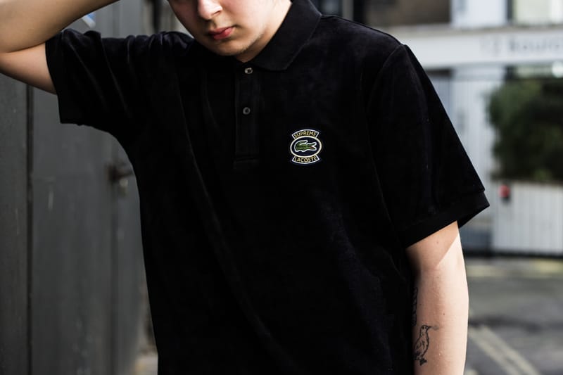 Supreme lacoste hot sale shirt