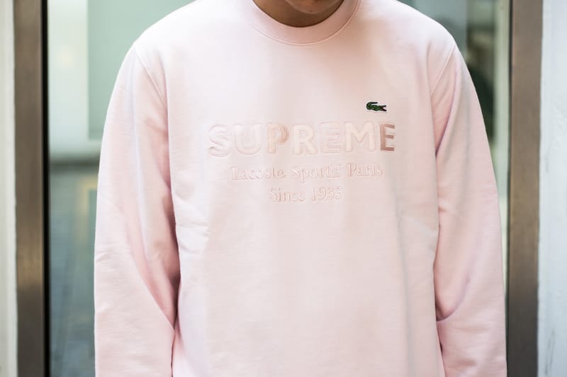 Supreme 2024 lacoste pink