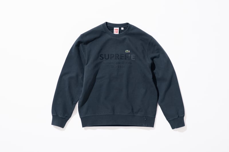 Supreme x lacoste sweatshirt sale