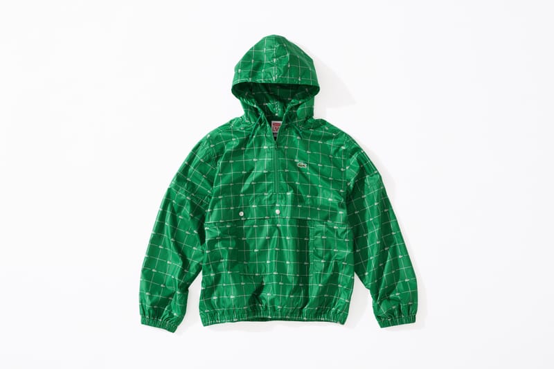 Supreme lacoste reflective grid deals nylon anorak white