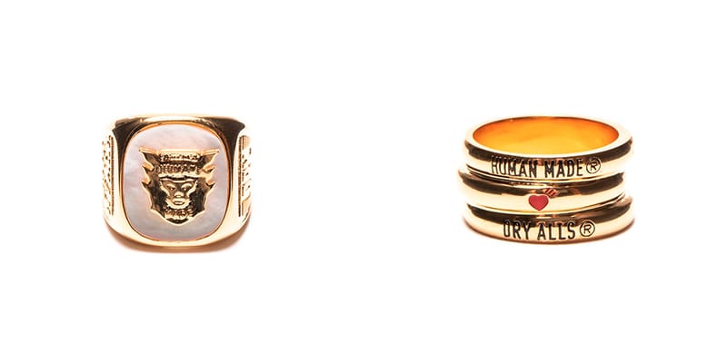 HUMAN MADE S/S 18 Gold College & Triple Rings | Hypebeast