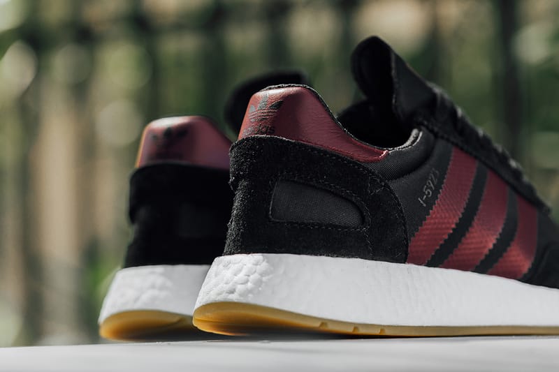 Burgundy and black store adidas