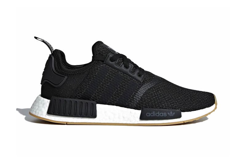 Nmd all white gum shops bottom