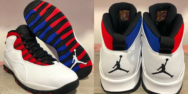 Jordan 10s best sale blue and red