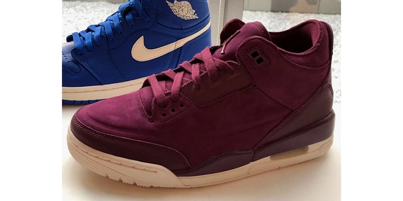 Jordan retro 3 burgundy on sale