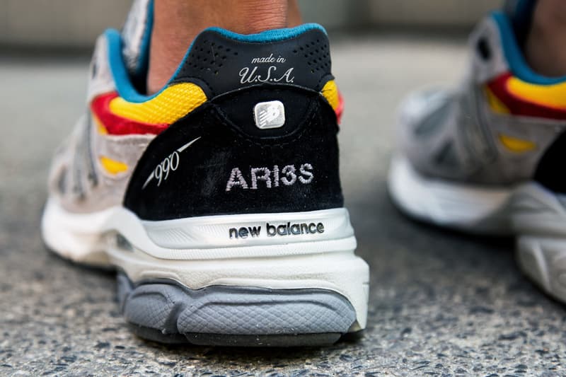 Aries x New Balance 990v3 Trainers On-Foot Look | Hypebeast