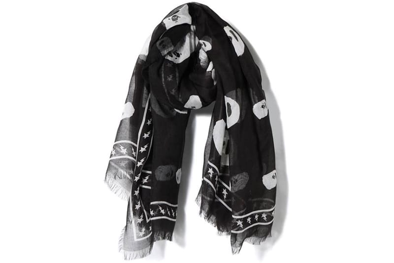 BAPE Ape Head Scarf in Black | Hypebeast