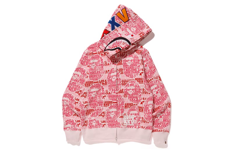 Bape xxv cities camo shark full zip on sale hoodie