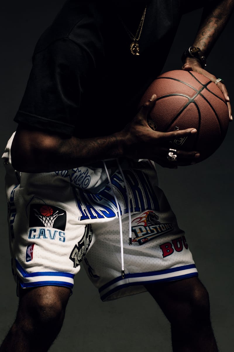 Nba shorts with cheap team name on front